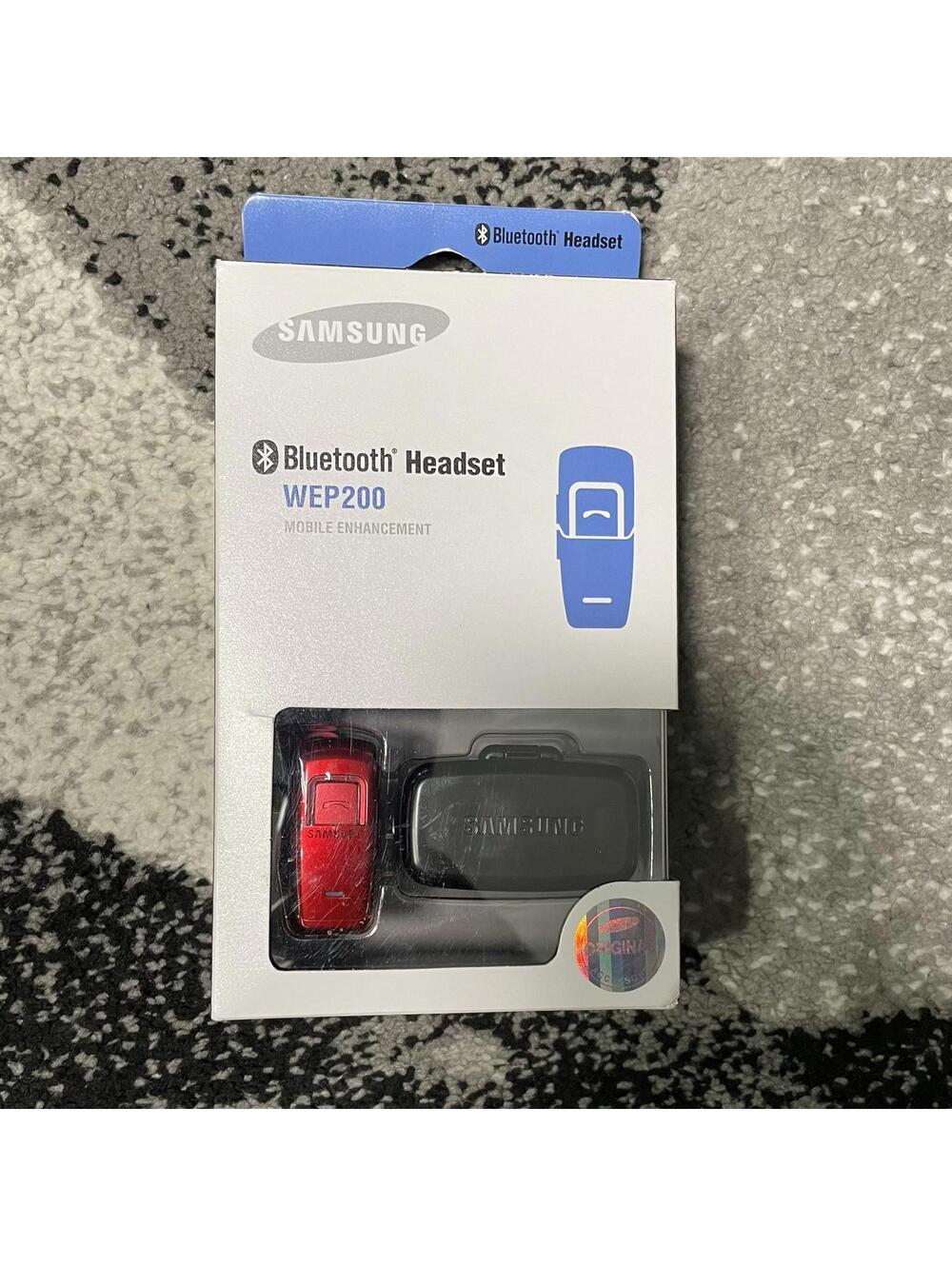 SAMSUNG Bluetooth Headset WEP200 Mobile Enhancement Red With Accessories